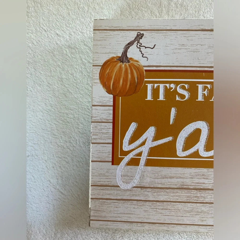 NWT Fall 3 Piece Bundle 2 Hanging Signs and 1 Shelf Sitter